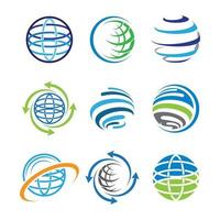 ilustração do ícone do vetor de tecnologia do logotipo global