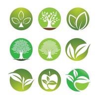 ilustração das imagens do logotipo da ecologia vetor