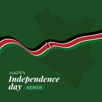 Quênia independência dia bandeira fita vetor ilustração