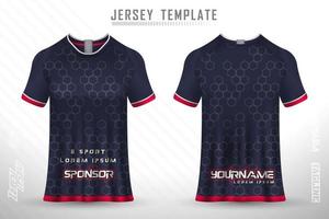 jérsei de esportes e t-shirt modelo esportes jersey design vetor maquete.