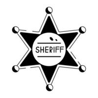 distintivo de xerife da moda vetor