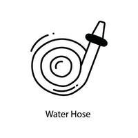água mangueira rabisco ícone Projeto ilustração. agricultura símbolo em branco fundo eps 10 Arquivo vetor