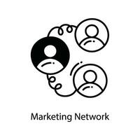 marketing rede rabisco ícone Projeto ilustração. marketing símbolo em branco fundo eps 10 Arquivo vetor