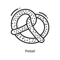 pretzel rabisco ícone Projeto ilustração. Comida e bebidas símbolo em branco fundo eps 10 Arquivo vetor