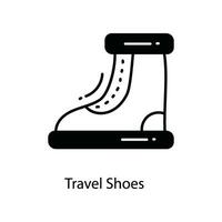 viagem sapatos rabisco ícone Projeto ilustração. viagem símbolo em branco fundo eps 10 Arquivo vetor