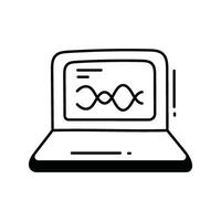 computador portátil rabisco ícone Projeto ilustração. Ciência e tecnologia símbolo em branco fundo eps 10 Arquivo vetor