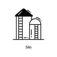 silo rabisco ícone Projeto ilustração. agricultura símbolo em branco fundo eps 10 Arquivo vetor