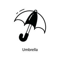 guarda-chuva rabisco ícone Projeto ilustração. viagem símbolo em branco fundo eps 10 Arquivo vetor