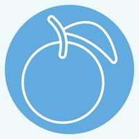 ícone laranja. relacionado para fruta e vegetal símbolo. azul olhos estilo. simples Projeto editável. simples ilustração vetor