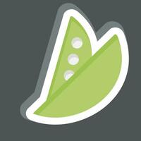 adesivo ervilhas. relacionado para fruta e vegetal símbolo. simples Projeto editável. simples ilustração vetor