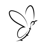 rabisco linha borboleta ilustração, linha desenhando do borboleta vetor elementos