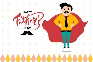 vetor ilustração do feliz celebração do feliz do pai ponteiro do dia desenhado letras frase. super pai