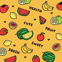saudável Comida conceito. colorida grande coleção com frutas e legumes. vetor