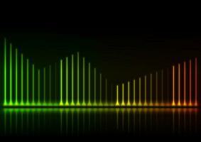 verde laranja néon laser linhas tecnologia moderno fundo vetor