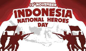 Indonésia nacional Heróis vetor fundo