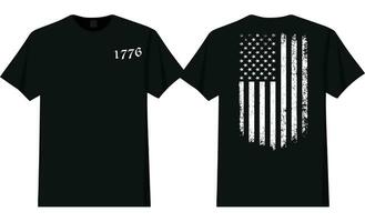 1776 com EUA bandeira t camisa Projeto vetor