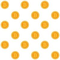 bitcoin desatado padronizar. vetor dourado desatado padrão, bit-moeda dinheiro, btc moeda finança ilustração