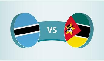botsuana versus Moçambique, equipe Esportes concorrência conceito. vetor