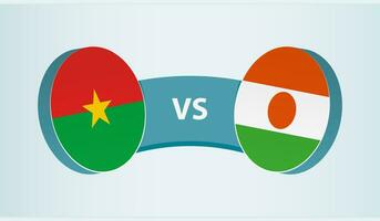 burkina faso versus Níger, equipe Esportes concorrência conceito. vetor