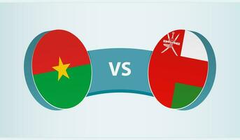 burkina faso versus Omã, equipe Esportes concorrência conceito. vetor