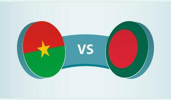 burkina faso versus Bangladesh, equipe Esportes concorrência conceito. vetor