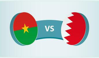 burkina faso versus bahrein, equipe Esportes concorrência conceito. vetor