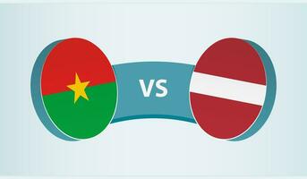 burkina faso versus Letônia, equipe Esportes concorrência conceito. vetor