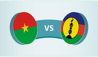 burkina faso versus Novo Caledônia, equipe Esportes concorrência conceito. vetor