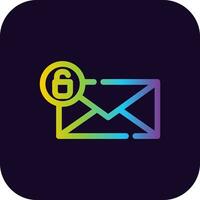 desbloquear design de ícone criativo de e-mail vetor
