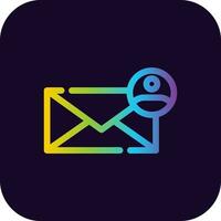 design de ícone criativo de e-mail de contato vetor