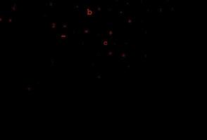 fundo vector vermelho escuro com símbolos de dígitos.