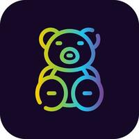 Urso de pelúcia Urso criativo ícone Projeto vetor