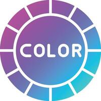 ilustração de design de ícone de vetor de roda de cores