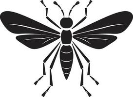 contemporâneo inseto crachá minimalista bastão inseto ícone vetor