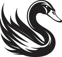 esculpido cisne crachá caprichoso cisne logotipo vetor