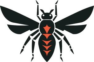 predador do a árido planícies Preto Falcão vespa ícone vetor