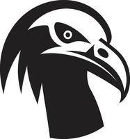 elegante aviária sentinela ícone silencioso abutres roaming marca vetor