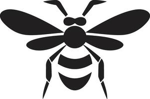 elegante alado tirano crista sinistro vespa monocromático ícone vetor