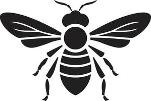 Preto vetor vespa autoridade ícone monocromático inseto comando emblema