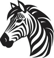 gracioso zebra logotipo vetor selvagem listrado icônico símbolo