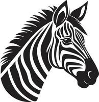 gracioso listras emblema Projeto elegante zebras silencioso beleza vetor