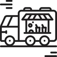ícone de linha para food truck vetor