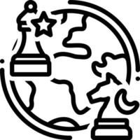 ícone de linha para geopolítica vetor
