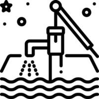 ícone de linha para águas subterrâneas vetor