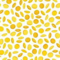 padrão sem emenda de desenho de vetor de lentilhas amarelas para design de fazendeiro