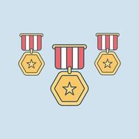 ilustração do ícone do vetor medalha de ouro