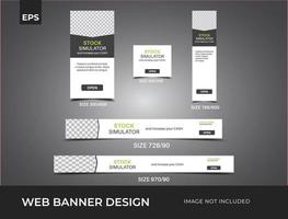 design de anúncio de banner da web. multiuso web banner vector design.