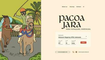 vintage Indonésia oeste Nusa Tenggara Projeto disposição idéia para social meios de comunicação ou evento poster vetor