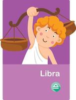 ilustração do vetor de libra isolado. signos do zodíaco