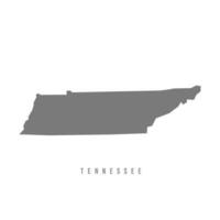 Tennessee mapa vetor ícone em branco fundo.